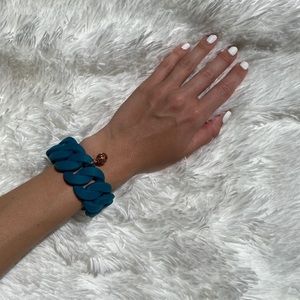 Marc Jacobs Rubber Bracelet Dark Teal Thick